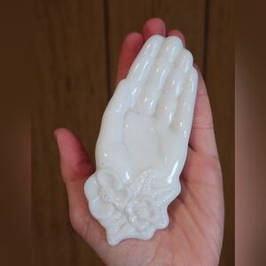 1970s Vintage AVON Milk Glass Trinket/Soap Dish